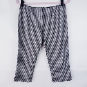 Nanette Lepore Black and White Gingham Capris